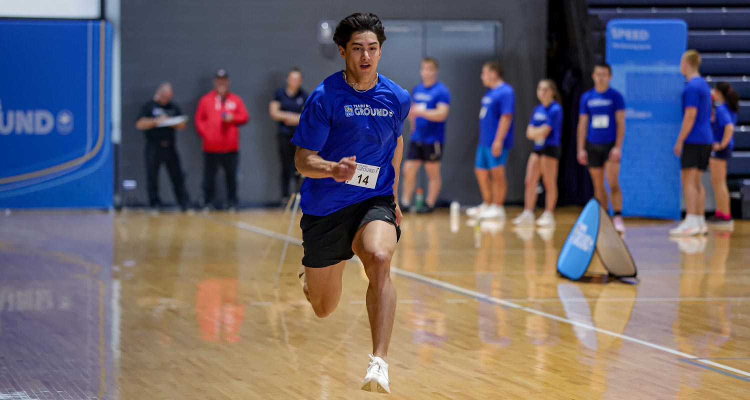 Max Milinkovic-Genewould competes in the Speed test at an RBC Training Ground 